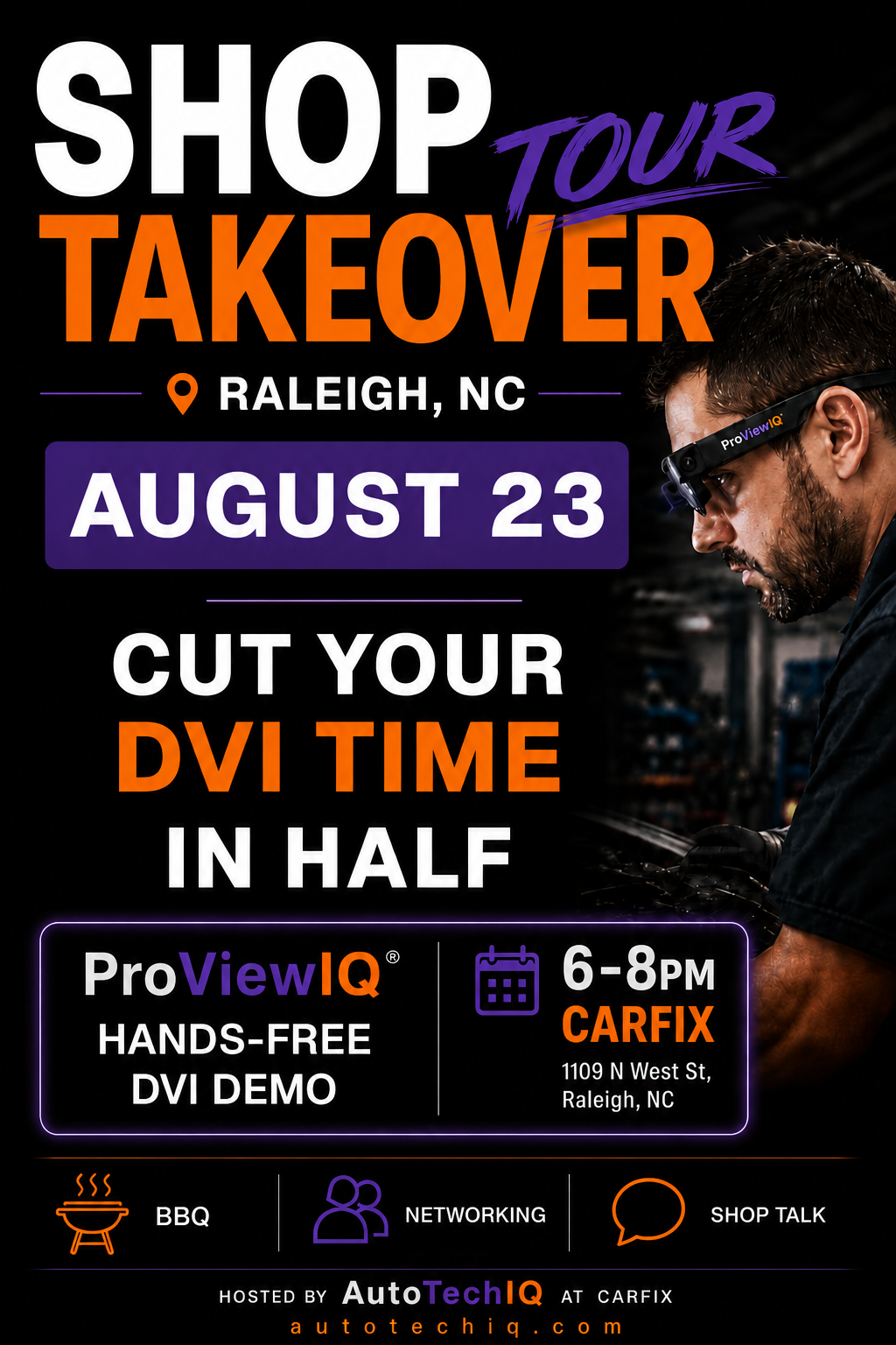 ProViewIQ Shop Takeover — September 23, 2026 event flyer